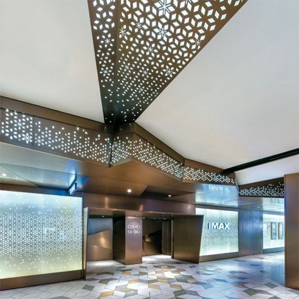 13Customized SUS304 Hotel Restaurant Area Ceiling Raw Edge Lift Cladding Wall Panels (12)