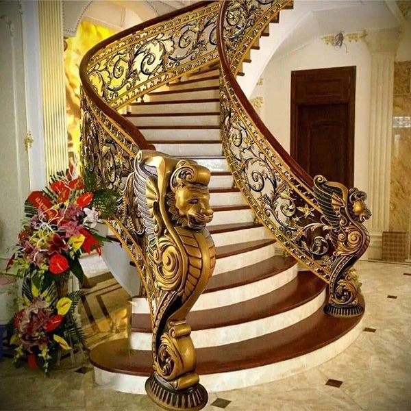 15फैक्ट्री प्रत्यक्ष बिक्री उन्नत इनडोर सीढ़ी स्टेनलेस स्टील कटघरा खोखला डिजाइन (4)