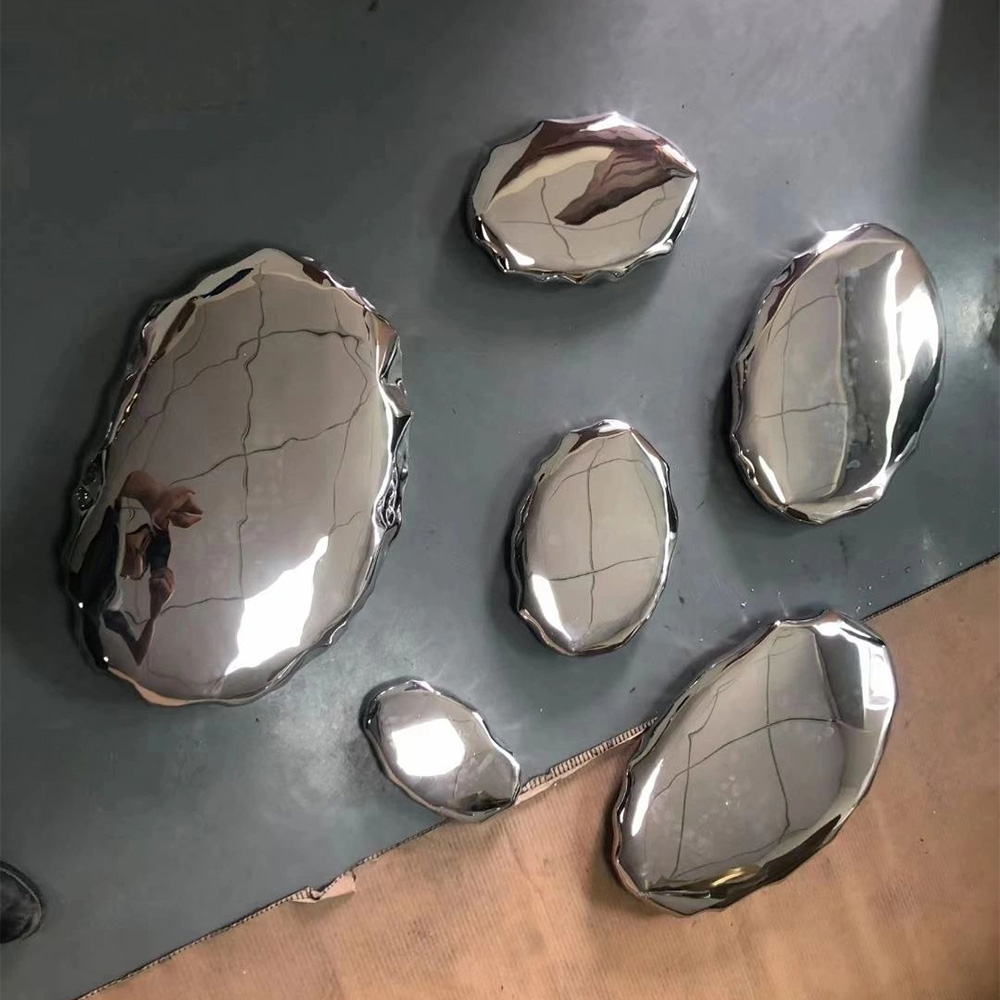 Specchio da appendere alla parete con specchio a goccia in acciaio inossidabile (1)