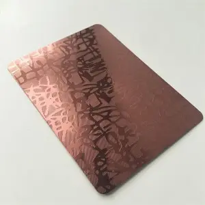 Decorative Profile Etched Stainless Steel Sheet