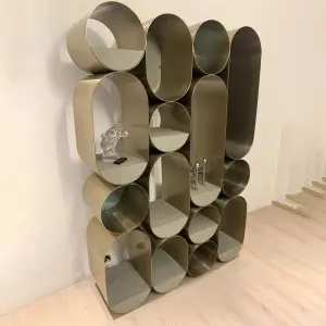 Stainless Steel Partition Bookcase Jewellery Shelf manufacture