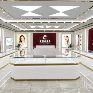 Stainless steel jewellery cabinet supplier for shopping malls