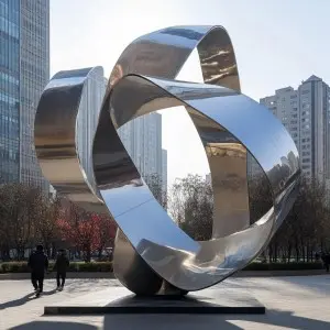 Modern Stainless Steel Art Sculpture With Colorful Plating Finish -Supplier