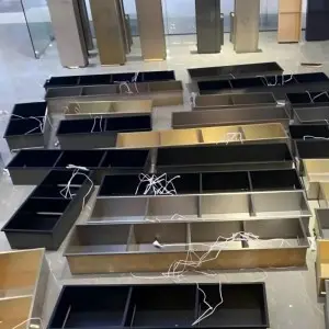 Multi-functional stainless steel niche display