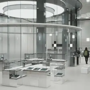 High-tech stainless steel jewelry cabinet supplier