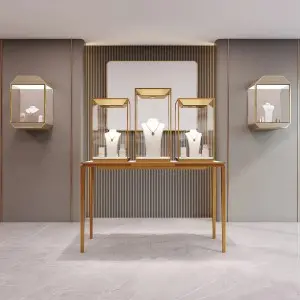 Shining and stylish, stainless steel jewelry cabinet wholesaler