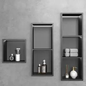 Multi-functional stainless steel niche display