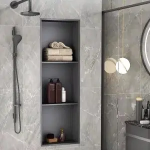 Multi-functional stainless steel niche display