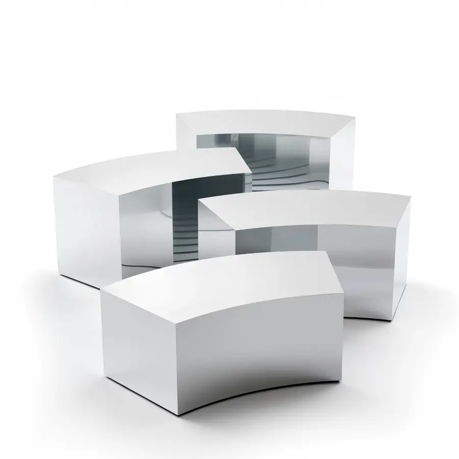 Luxury Curved Stainless Steel Table Collection