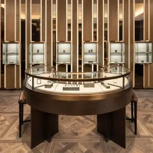 Round stainless steel jewellery case exporter