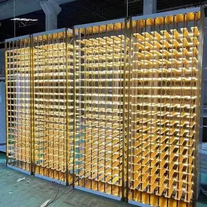 Stainless Steel Wine Rack With Crystals