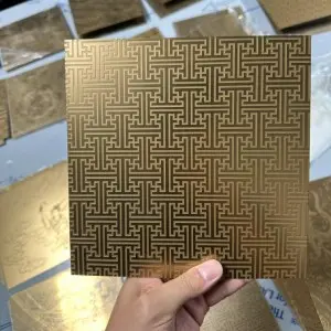 Decorative Etched Stainless Steel Sheet with Custom Patterns