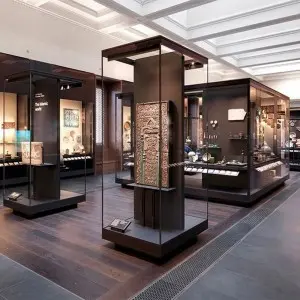 Professional Stainless Steel Museum Display Cabinets Production