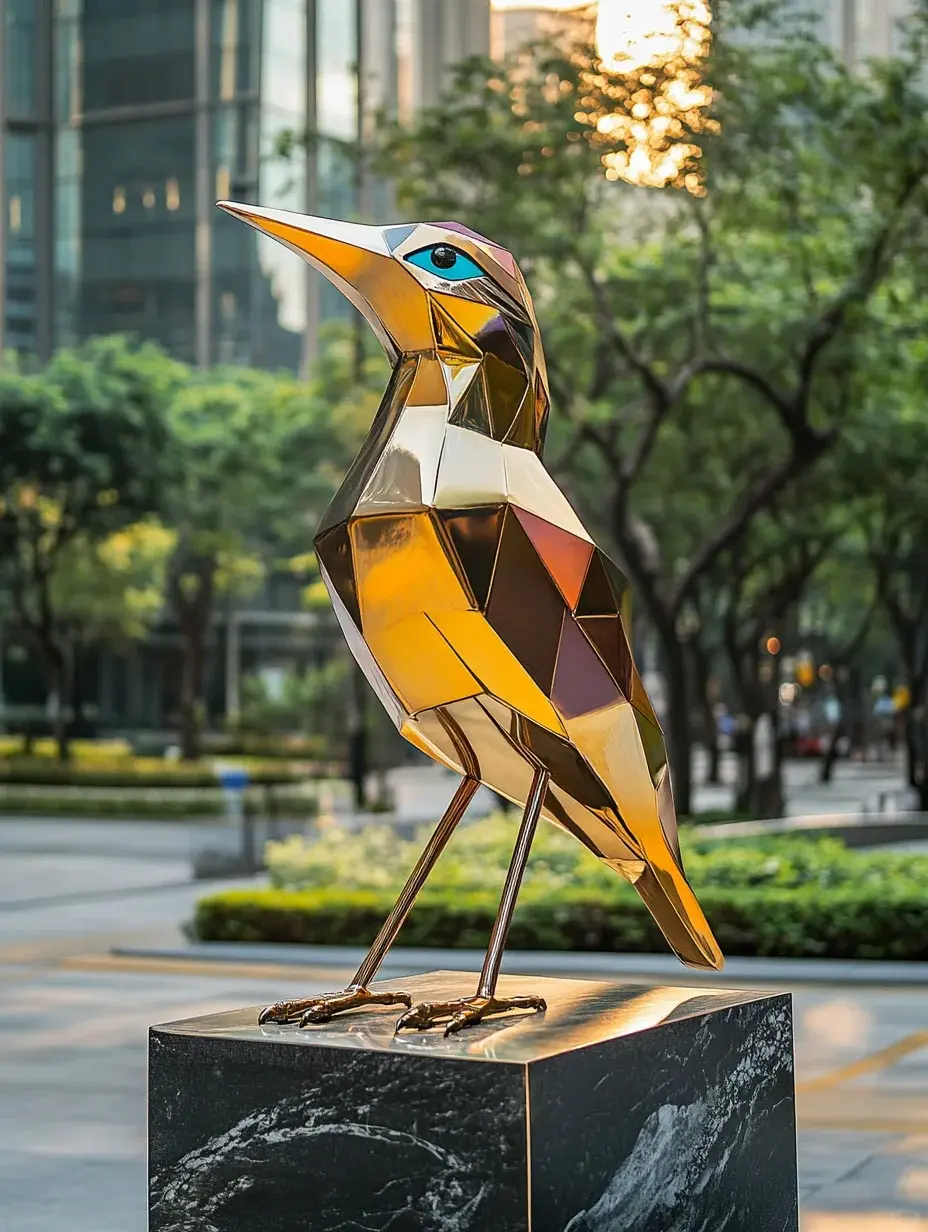 Large – scale Polished Stainless Steel Bird Sculpture Manufacture