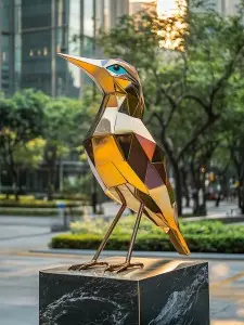 Large – scale Polished Stainless Steel Bird Sculpture Manufacture