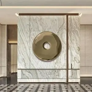 Custom Luxury Wall Hanging Decoration–Stainless Steel Round Art