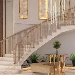 Create modern and elegant stainless steel swivel handrails