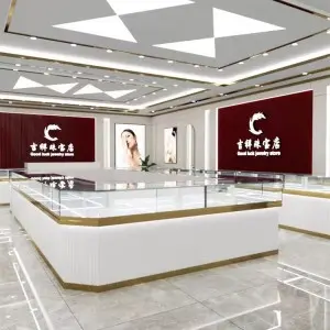 Stainless steel jewellery cabinet supplier for shopping malls
