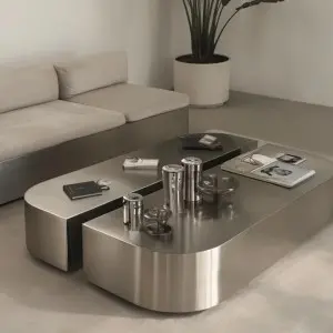 Supplier provides simple stainless steel coffee table, OEM/ODM service