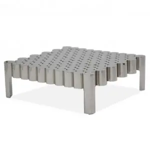 Custom Polished Stainless Steel Coffee Table| Designer Metal Furniture
