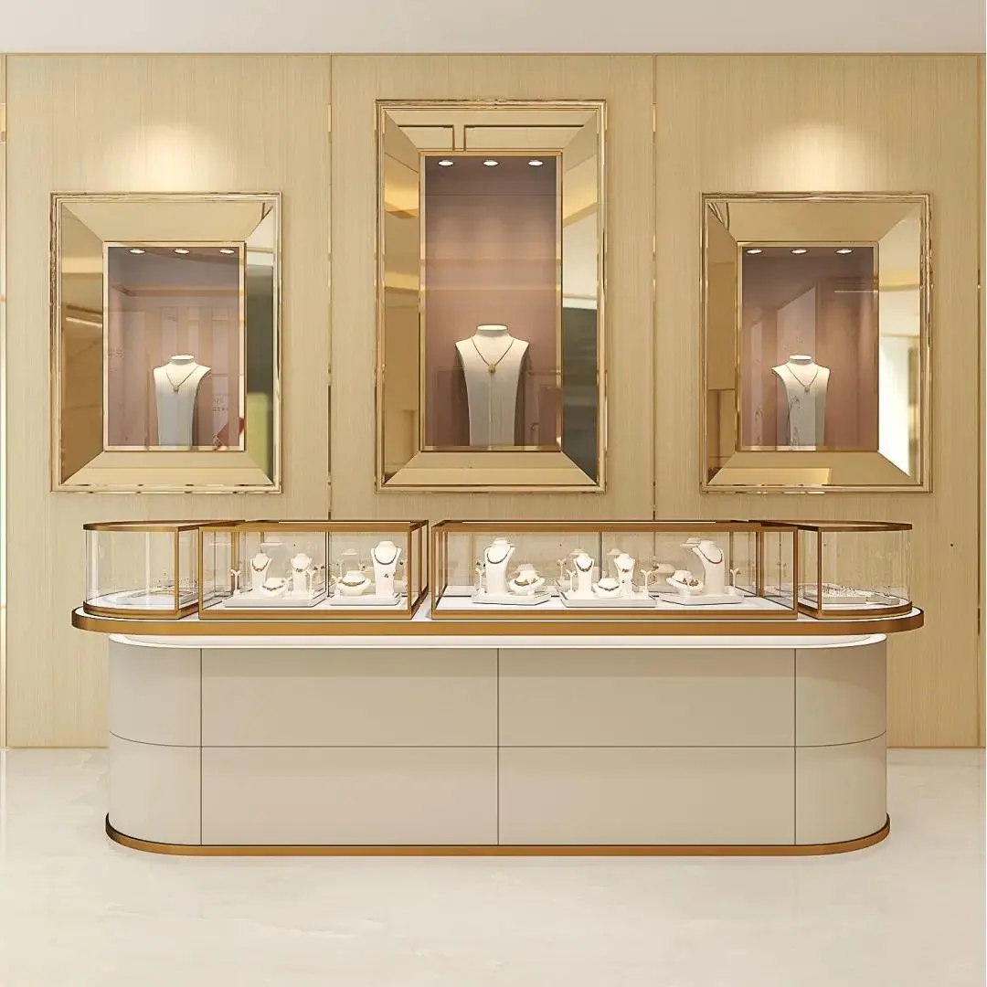 Shining and stylish, stainless steel jewelry cabinet wholesaler