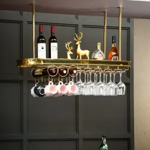 Hanging S.S Wine Rack: Dining Room Decorations