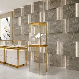 Shining and stylish, stainless steel jewelry cabinet wholesaler