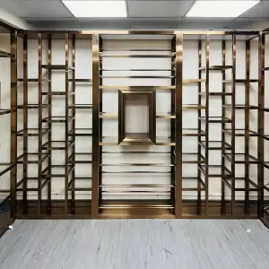 Modern Stainless Steel Wine Rack for Taste