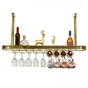 Hanging S.S Wine Rack: Dining Room Decorations