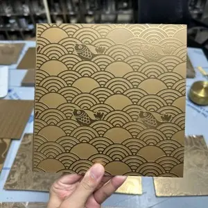 Decorative Etched Stainless Steel Sheet with Custom Patterns