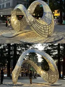 Professional custom stainless steel sculptures, empowering commercial space art