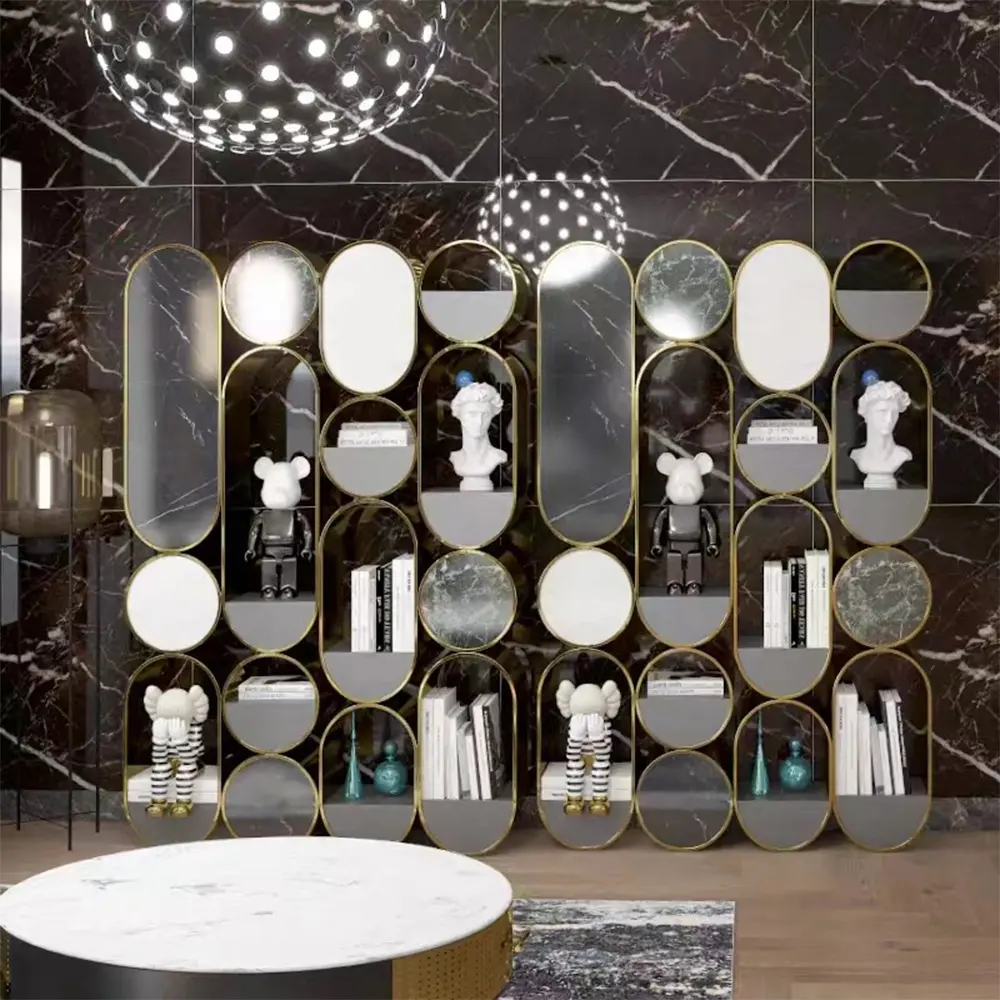 Stainless Steel Partition Bookcase Jewellery Shelf manufacture