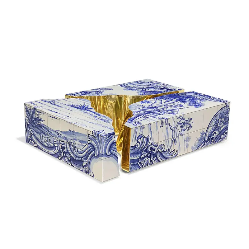 Crackle Metal Art Marble Coffee Table Factory Featured Image