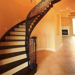 Custom Metal Outdoor Wrought Iron Staircase Villa Handrail Iron Railing